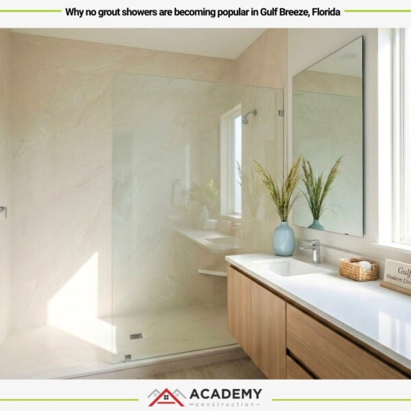 Why no grout showers are becoming popular in Gulf Breeze, Florida
