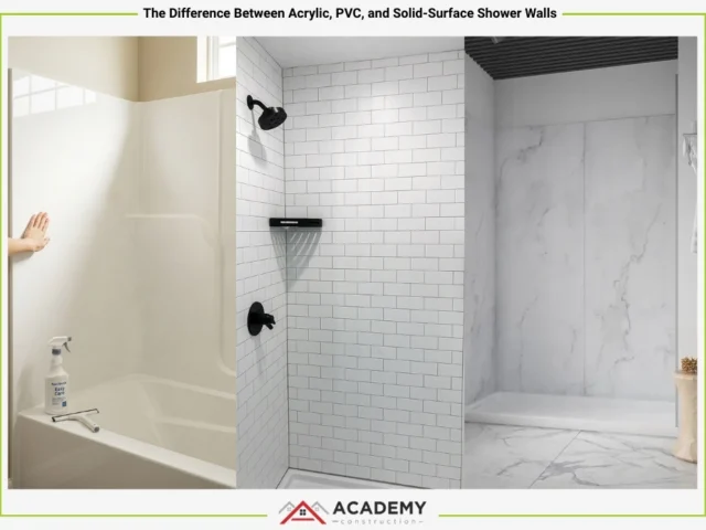 The Difference Between Acrylic, PVC, and Solid-Surface Shower Walls