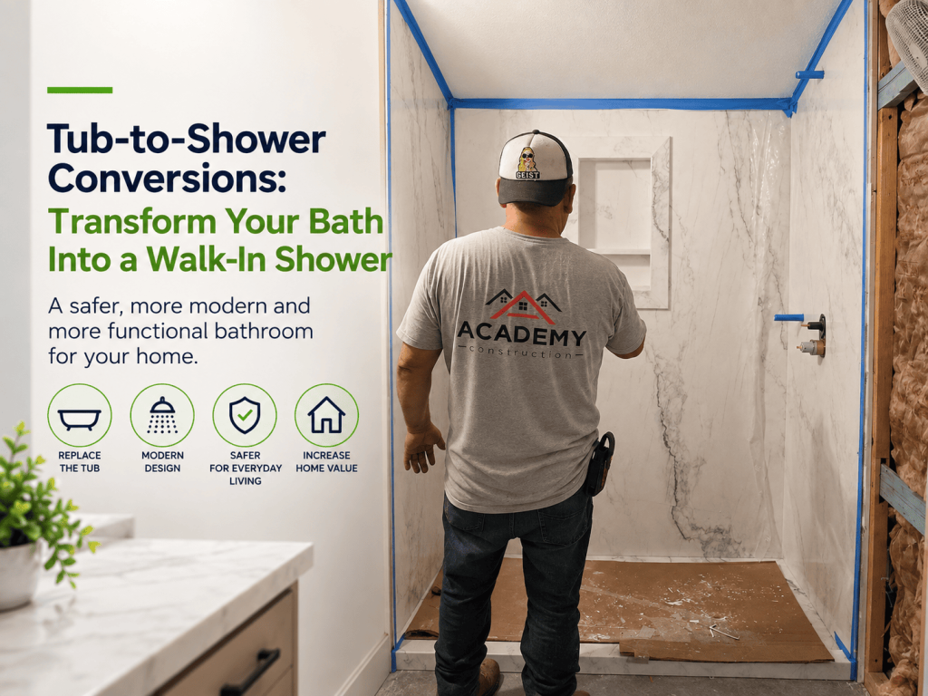 Tub-to-Shower Conversions Transform Your Bath Into a Walk-In Shower