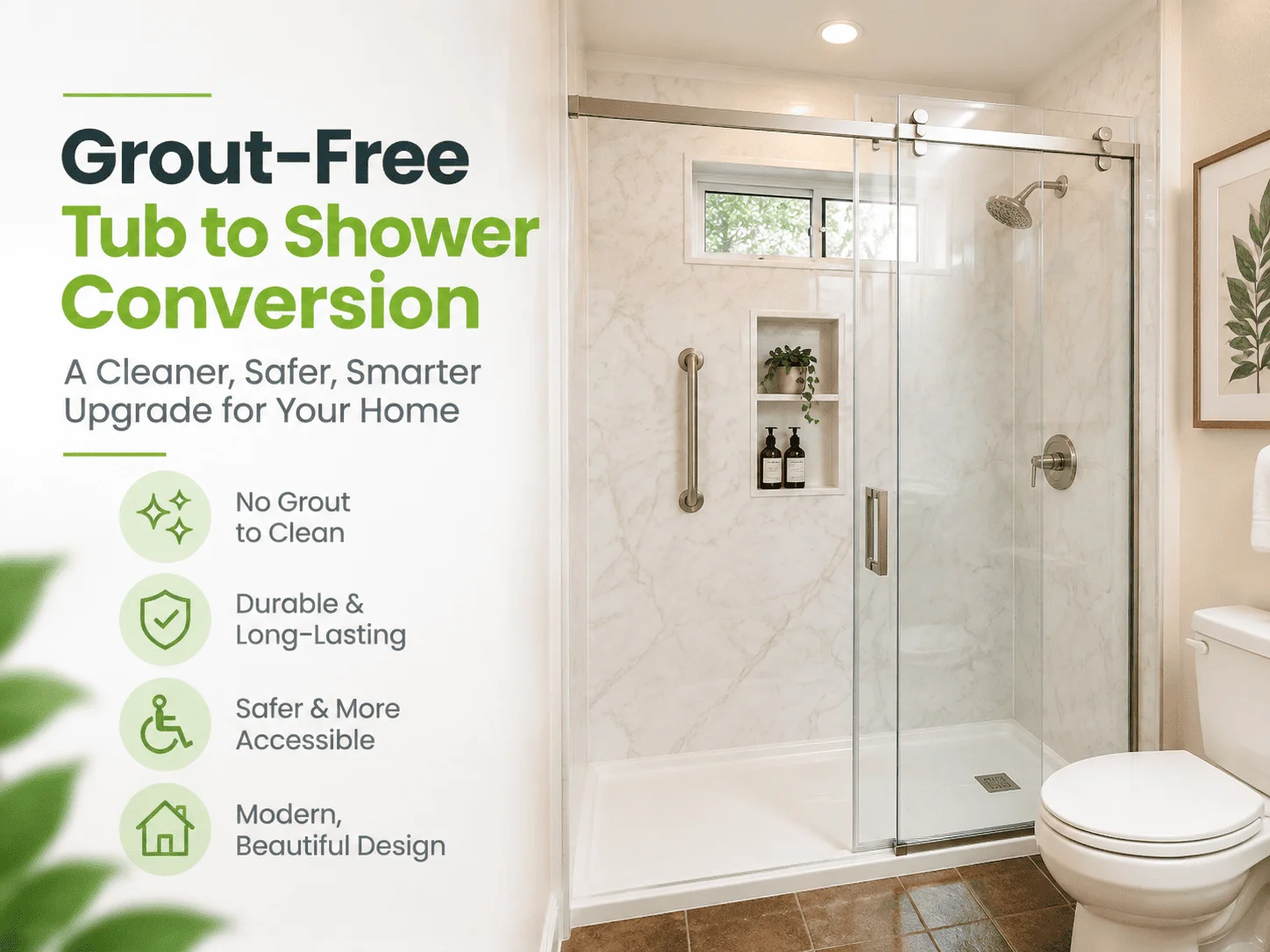 Grout Free Tub to Shower Conversion The Gulf Coast Homeowner’s Guide
